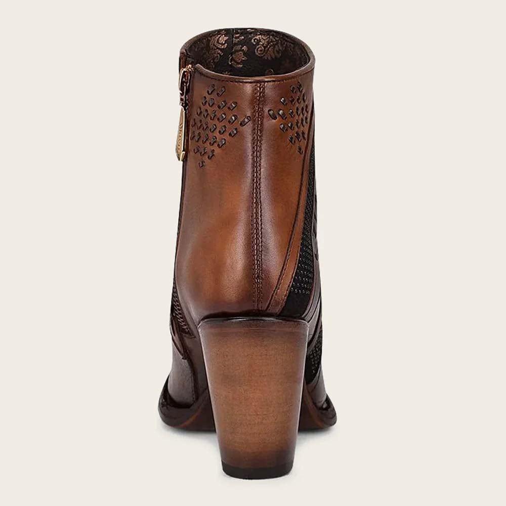 botines cuadra de cuero vacuno