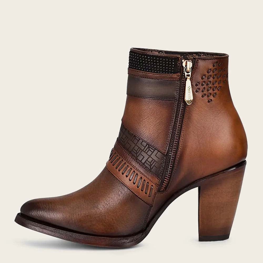 botines cuadra con cierre