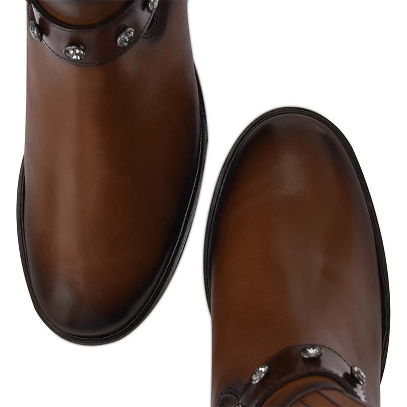botines franco cuadra para dama