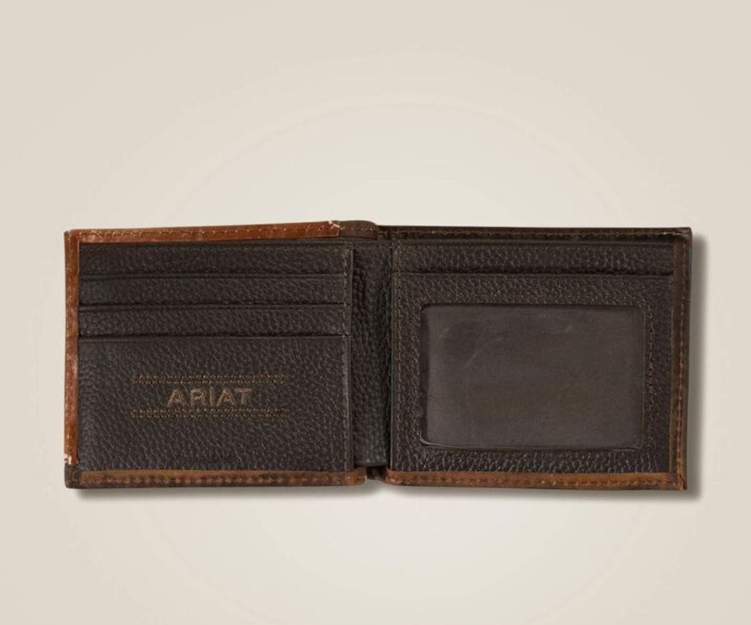 Cartera Ariat Bifold Relieve Cafe