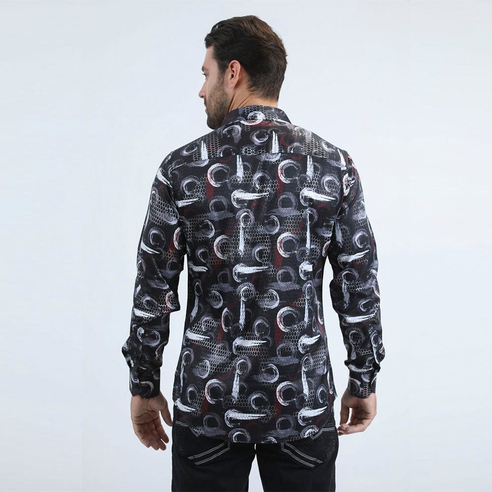 camisa platini negra espalda