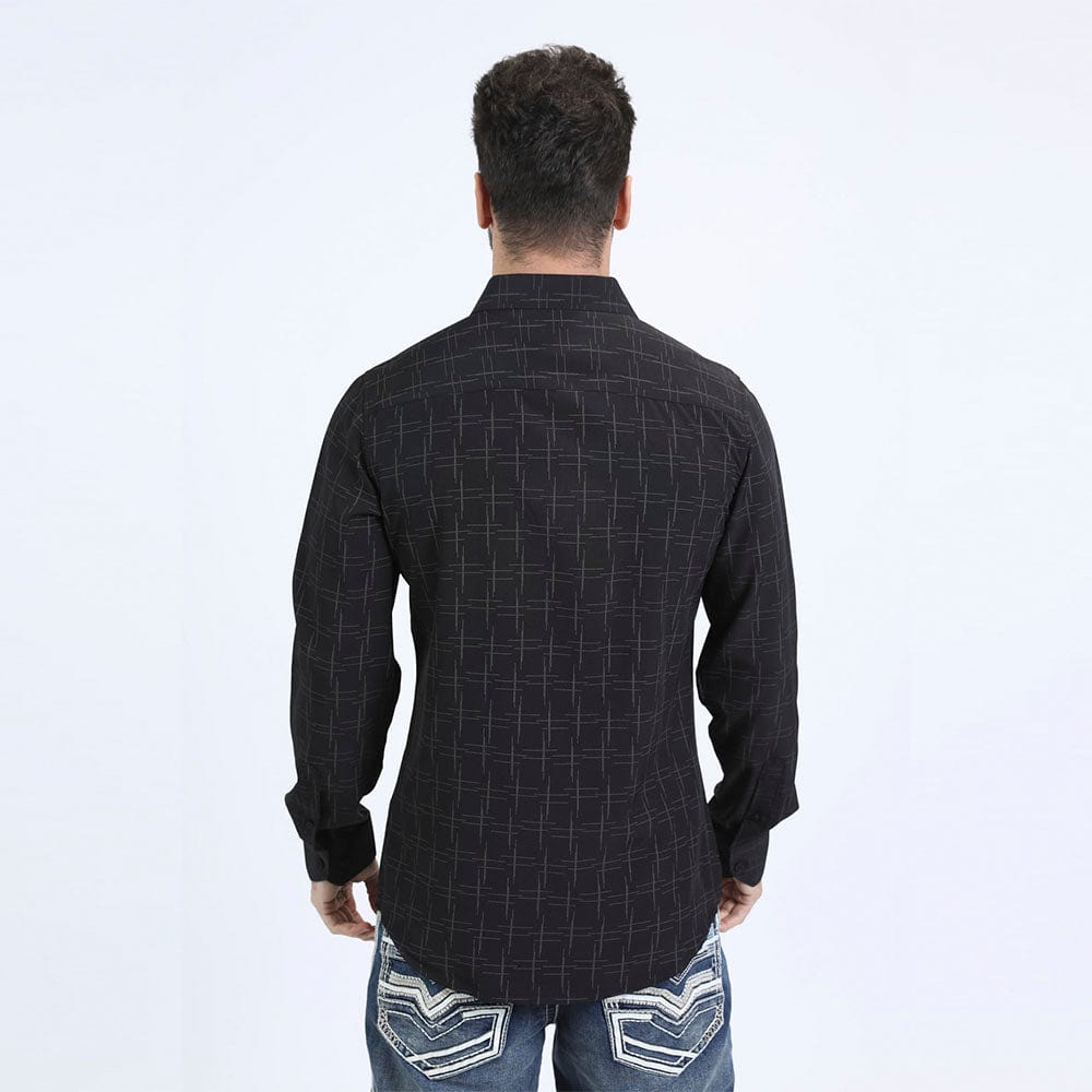 camisa platini metalizada espalda