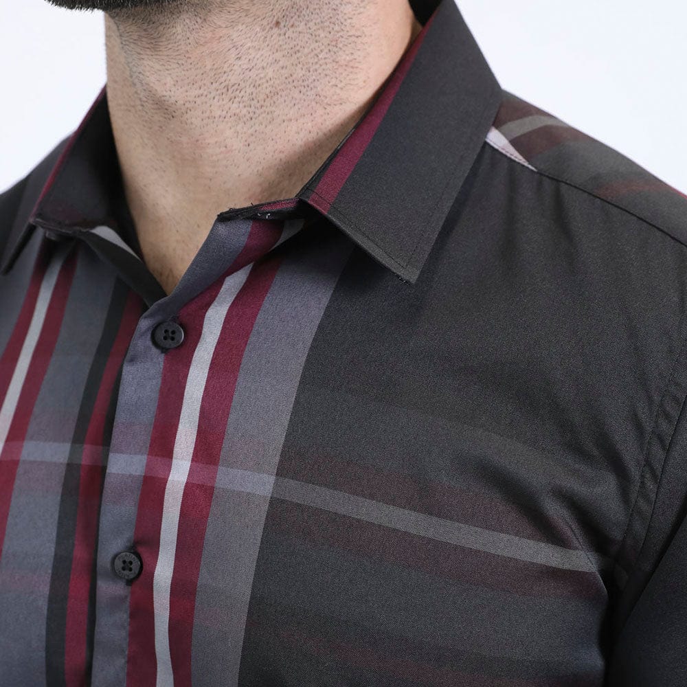 camisa platini negra detalles