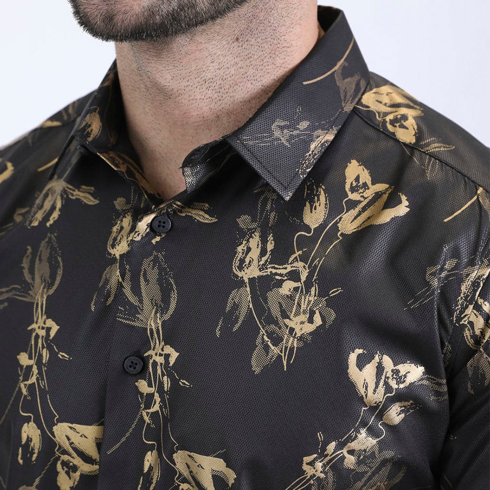 camisa platini floral detalles