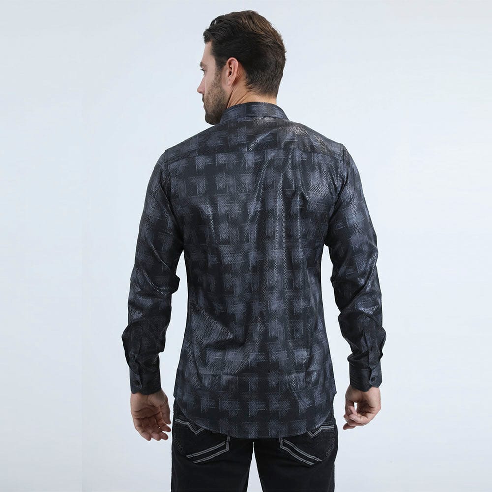camisa platini negra espalda