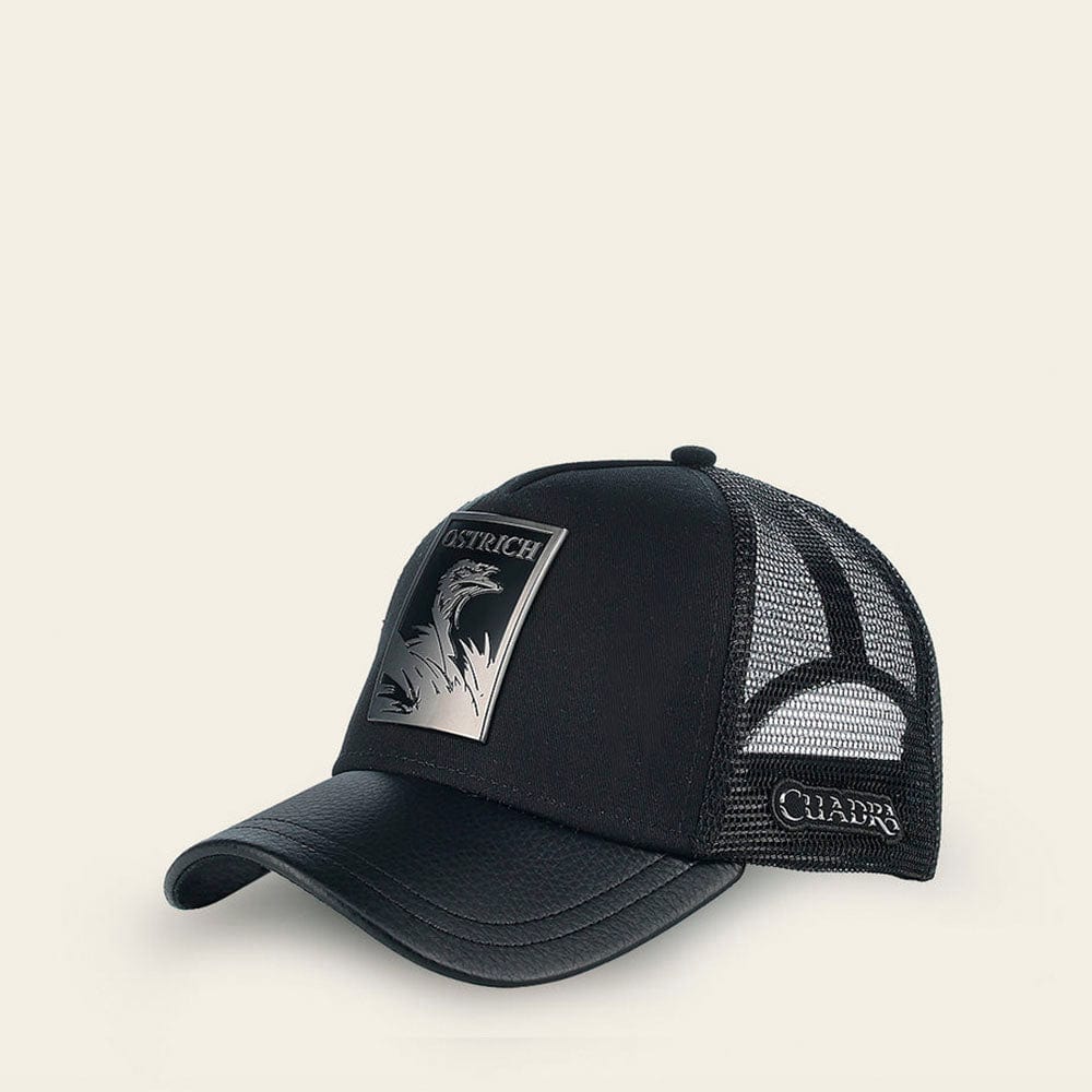 gorra cuadra parche avestruz lateral1