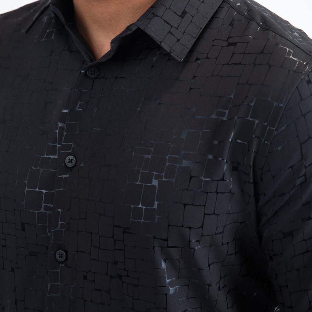 Camisa Platini Modern Fit Fashion Negra