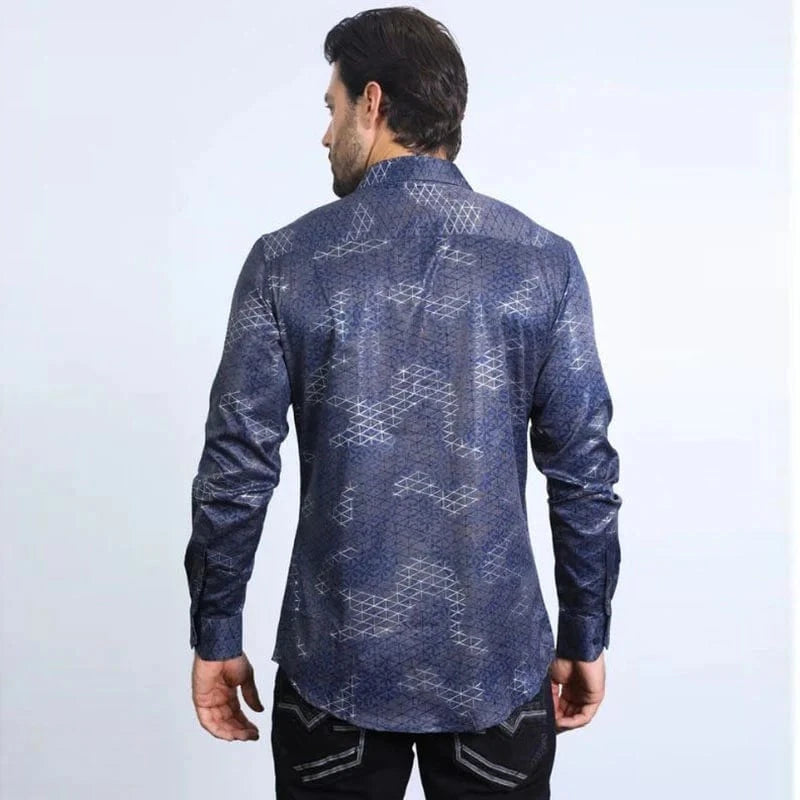 Camisa Platini Floral Gris