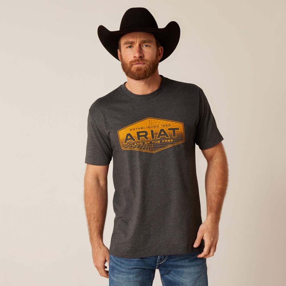 playera ariat quadrangle charcoal