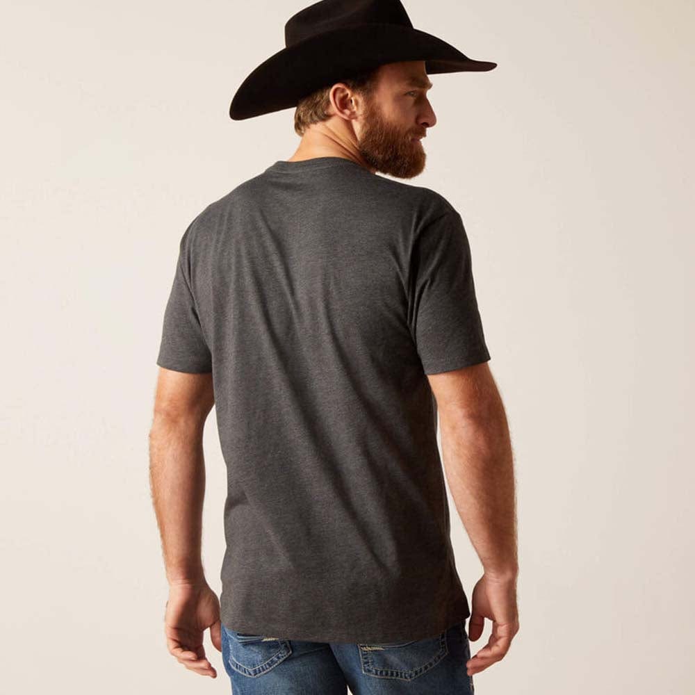 playera ariat gris para hombre