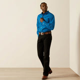 Camisa Wrinkle Free Colin Fitted Azul