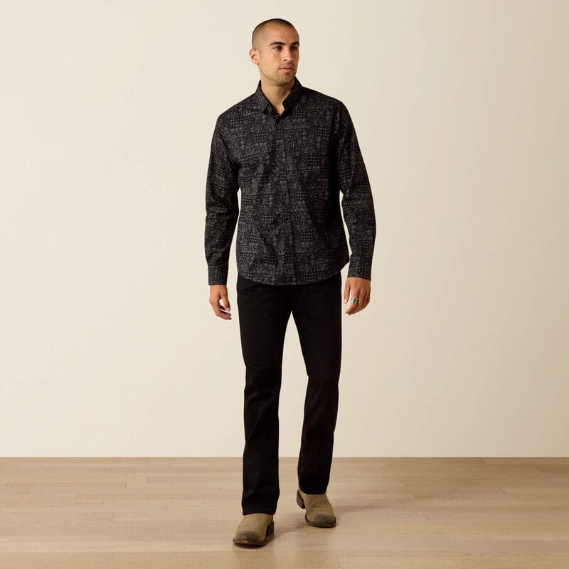 Camisa Ariat Micah Modern Negra