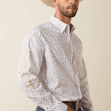 Camisa Ariat Casual Medallon Blanca