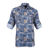 Camisa Cuadra Western Patchwork Print