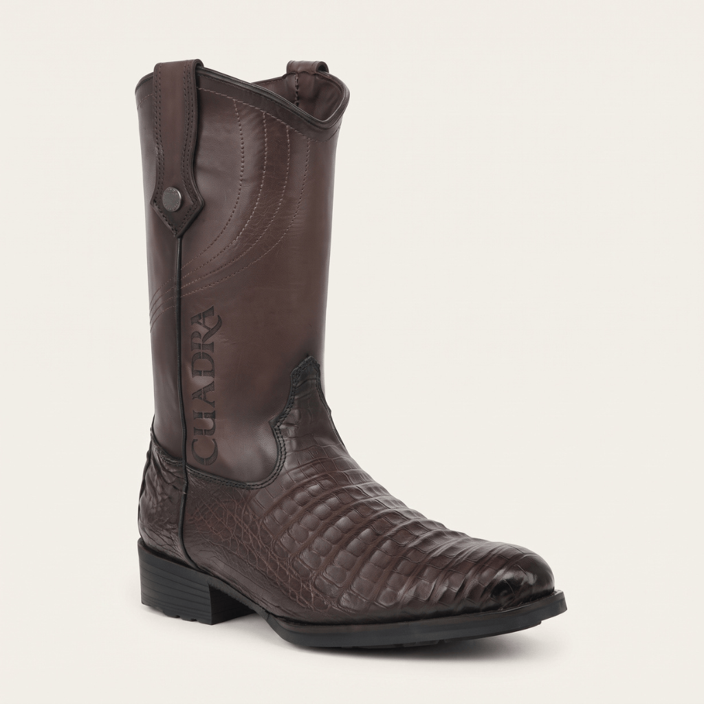 Bota Cuadra Brown Caiman Embroidery