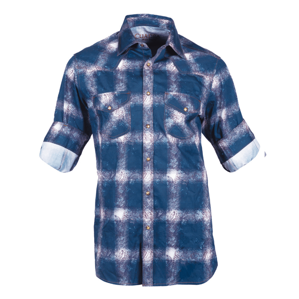 Camisa Cuadra Blue Rustic Plaid