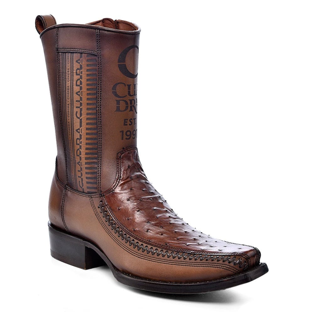 Bota Vaquera Cuadra 1J2KA1 Avestruz Moroni Castaño Para Hombre ...