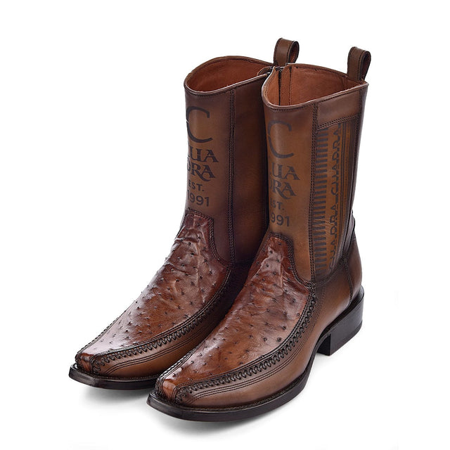 Bota Vaquera Cuadra Senda Dorada Castaño