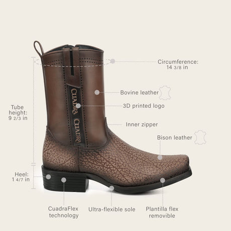 Bota Cuadra Bisonte Salvaje Café