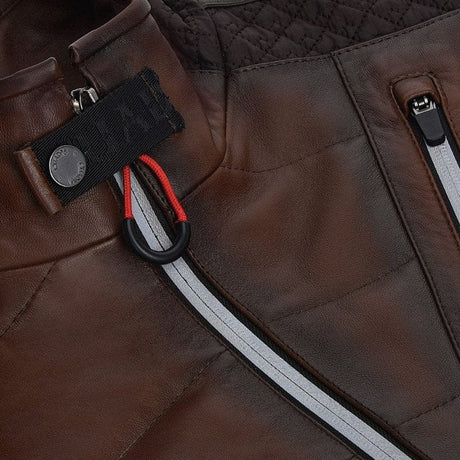 chaleco de piel cuadra