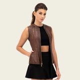 Chaleco Cuadra Chocolate