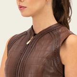 Chaleco Cuadra Chocolate