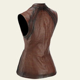 Chaleco Cuadra Chocolate