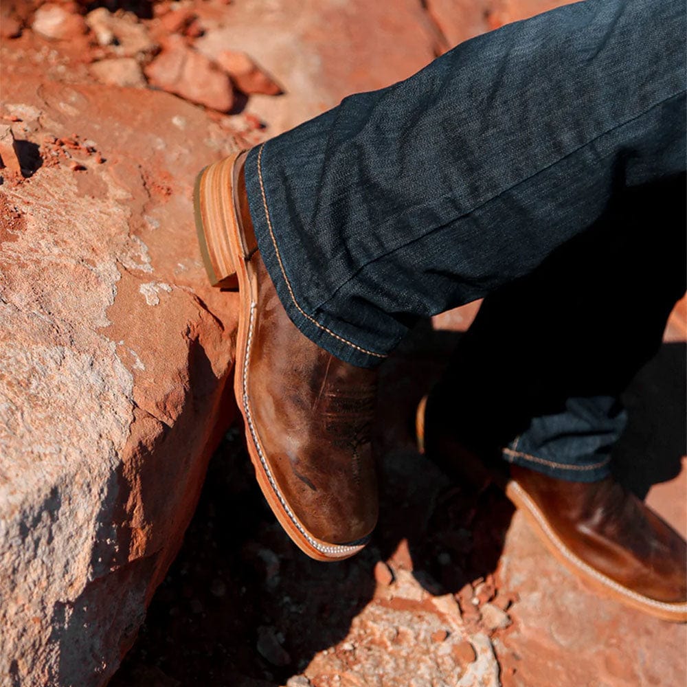 Bota Vaquera Moka Embroidery