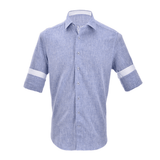 Camisa Cuadra Blue Linen