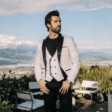 Traje Platini Jacquard White