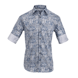 Camisa Cuadra Blue Tile Print