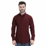 Camisa Platini Performance Solid Long Sleeve Vino