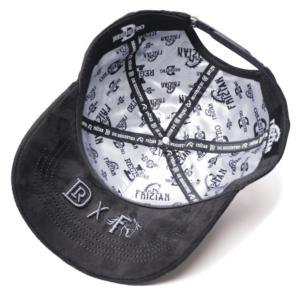 Vista superior mostrando forro interior estampado.