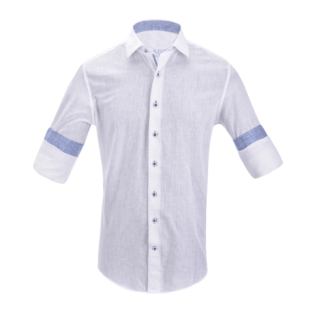 Camisa Cuadra White Linen