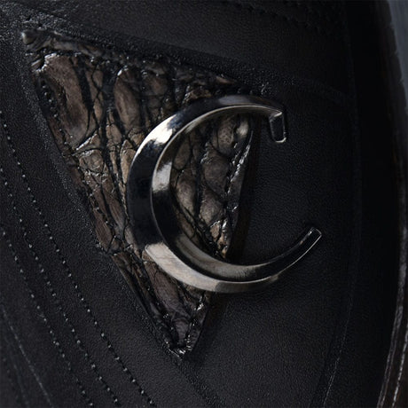 Bota Vaquera Cuadra Fuscus Lomo Belly Negro/Arena