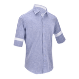 Camisa Cuadra Blue Linen