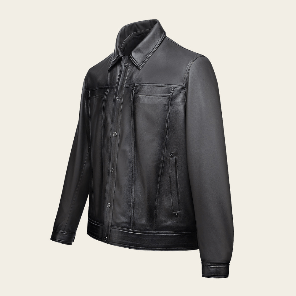 Vista en ángulo lateral mostrando el corte recto y diseño sobrio.