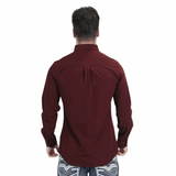 Camisa Platini Performance Solid Long Sleeve Vino
