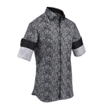 Camisa Cuadra Black Abstract Print