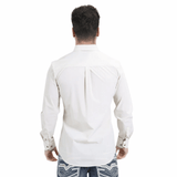 Camisa Platini Performance Solid Long Sleeve Beige