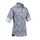 Camisa Cuadra Blue Tile Print
