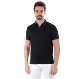 Camisa Polo Barabas Negra V-Core Slim