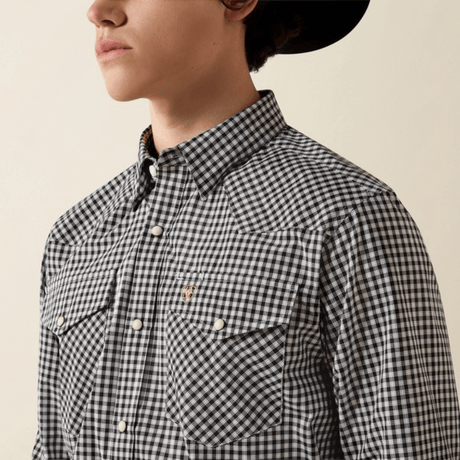 Camisa Ariat Pro Willis Black Checkered Plaid