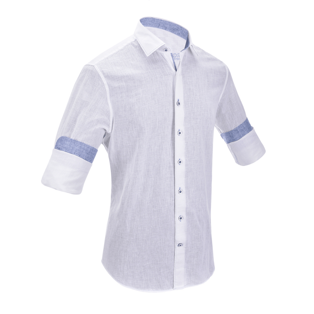 Camisa Cuadra White Linen