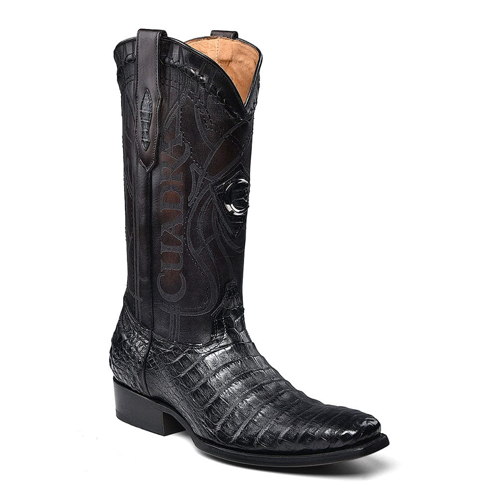 Bota Vaquera Cuadra Espiritu Bravio Negro Para Hombre – Botines Charros LLC