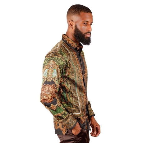 The Rage Look Rhinestone Olivo Shirt