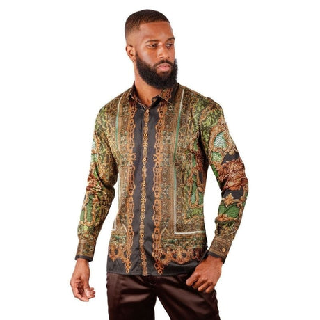 The Rage Look Rhinestone Olivo Shirt