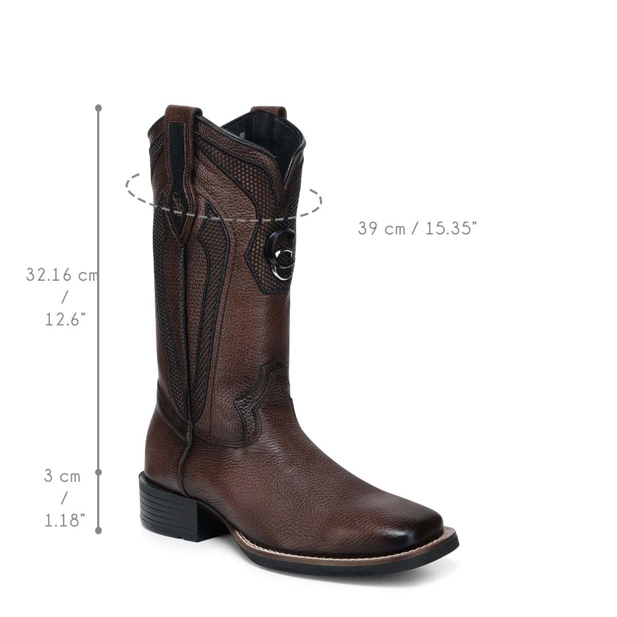 Bota Vaquera Cuadra Italiano Miel