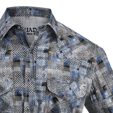 Camisa Cuadra Albor Azul/Gris