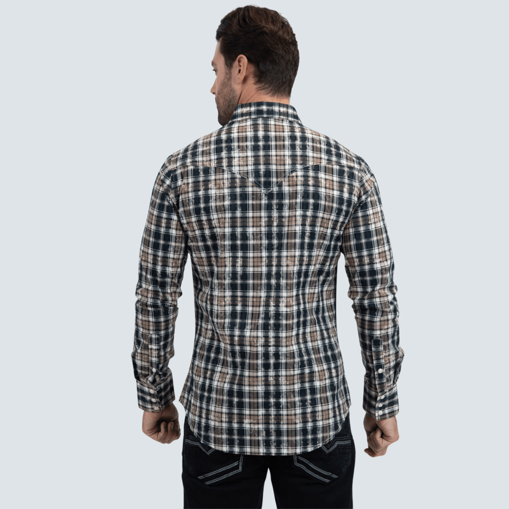 Vista completa trasera mostrando el patrón uniforme del estampado.